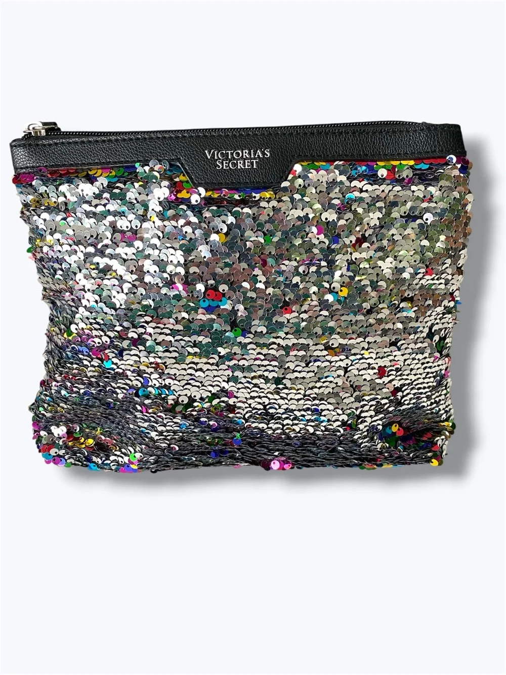 Victoria's Secret Rainbow Flip Sequin Cosmetic Pouch Wristlet